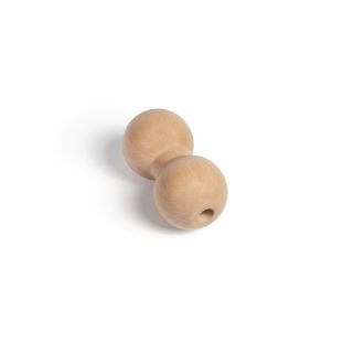 kleine Fasziendoppelkugel aus Buchenholz, intensive Massage  