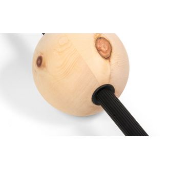 Fascia ball made of high-quality arolla pine wood with axis, intensive massage